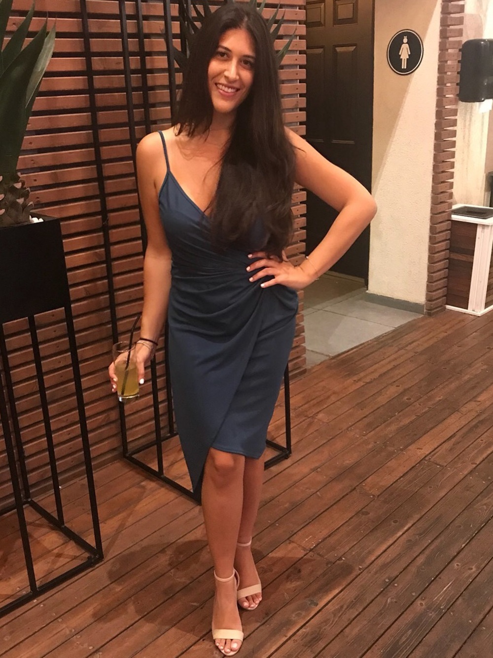 ASOS Teal Wrap-Style Midi Dress